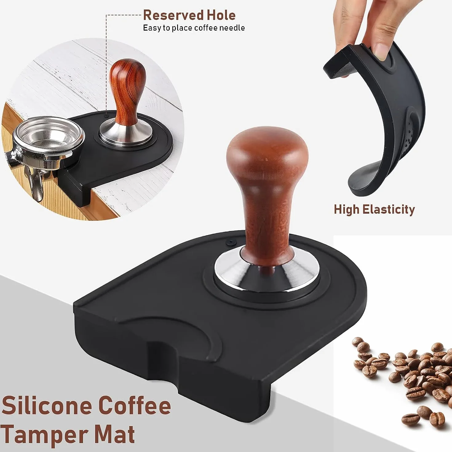 Contenitore per Fondi di Caffè, Scatola per Fondi di Caffè con Barra per i Colpi Rimovibile, Knock Box Coffee, Accessori per Macchina da Caffè per Raccoglie e Ricicla per i Fondi di Caffè