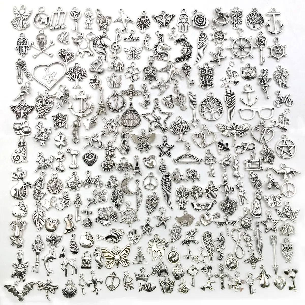 JSTHHTT 200 Pezzi Ciondoli per Creazione di Gioielli, Ciondoli Assortiti Misti, Collana Bracciale Orecchini Che Fanno Accessori, per Confezionare Regali Lavori Artigianali