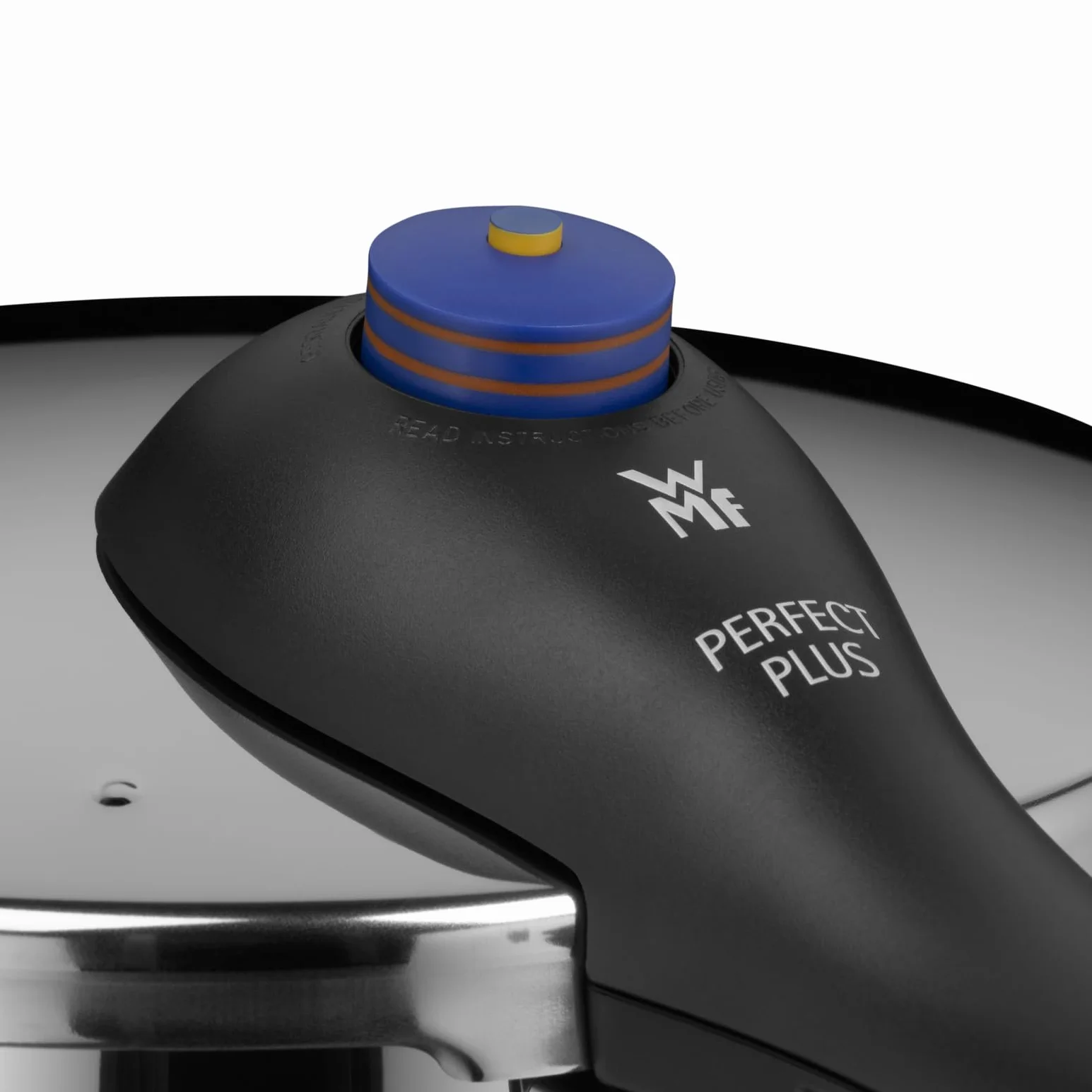 WMF Perfect Plus - Maniglia di ricambio completa per coperchio pentola a pressione, 2,5 l, 3 l, 4,5 l, 6,5 l, 8,5 l, in plastica, colore: Nero