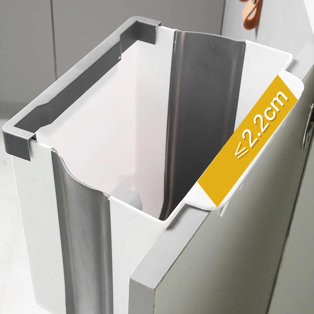 JUVEL Pattumiera pieghevole da cucina, 10 l, da appendere, cestino per la spazzatura da bagno, per auto, porte dell'armadio, campeggio, ufficio e camera da letto
