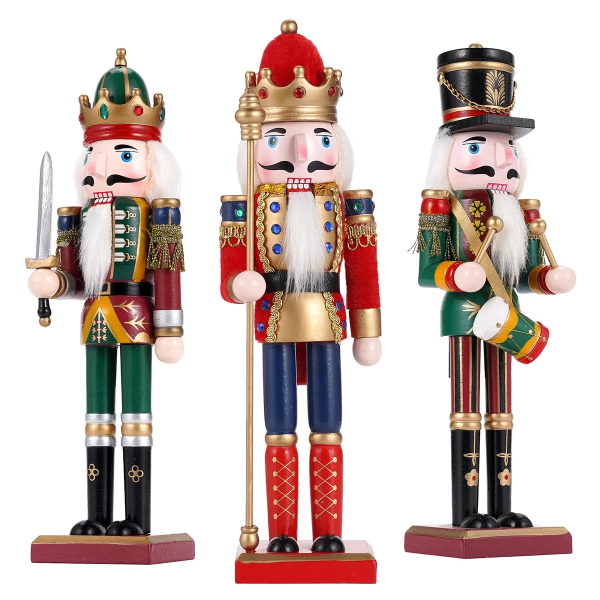 3pc Natale Schiaccianoci Soldato