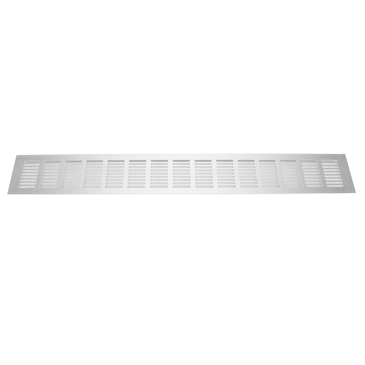 Griglia di Ventilazione in Lega di Alluminio 600x80 mm, Prese d'aria per Mobili, Piastre a Virgole con Flusso d'aria Ottimizzato