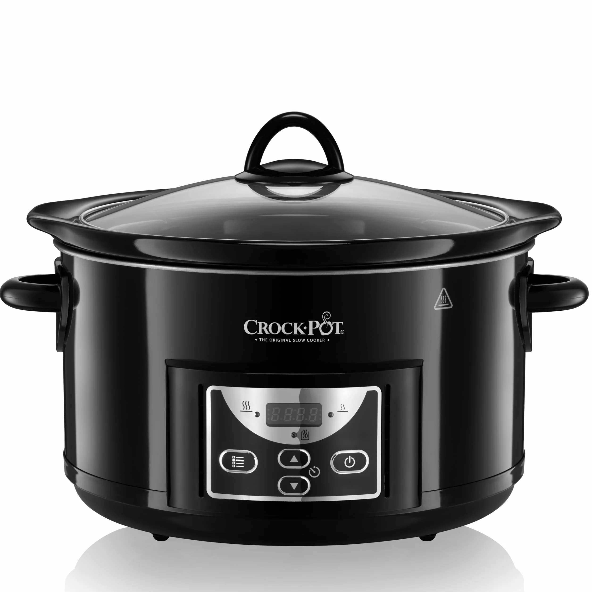 Crock-pot Pentola per Cottura Lenta, Slow Cooker, Capienza 4.7 lt, fino a 6 Persone, Spegnimento Automatico, 2 Impostazioni Cottura e Funzione mantenimento in caldo automatica, 220 W, Ceramica, Nero
