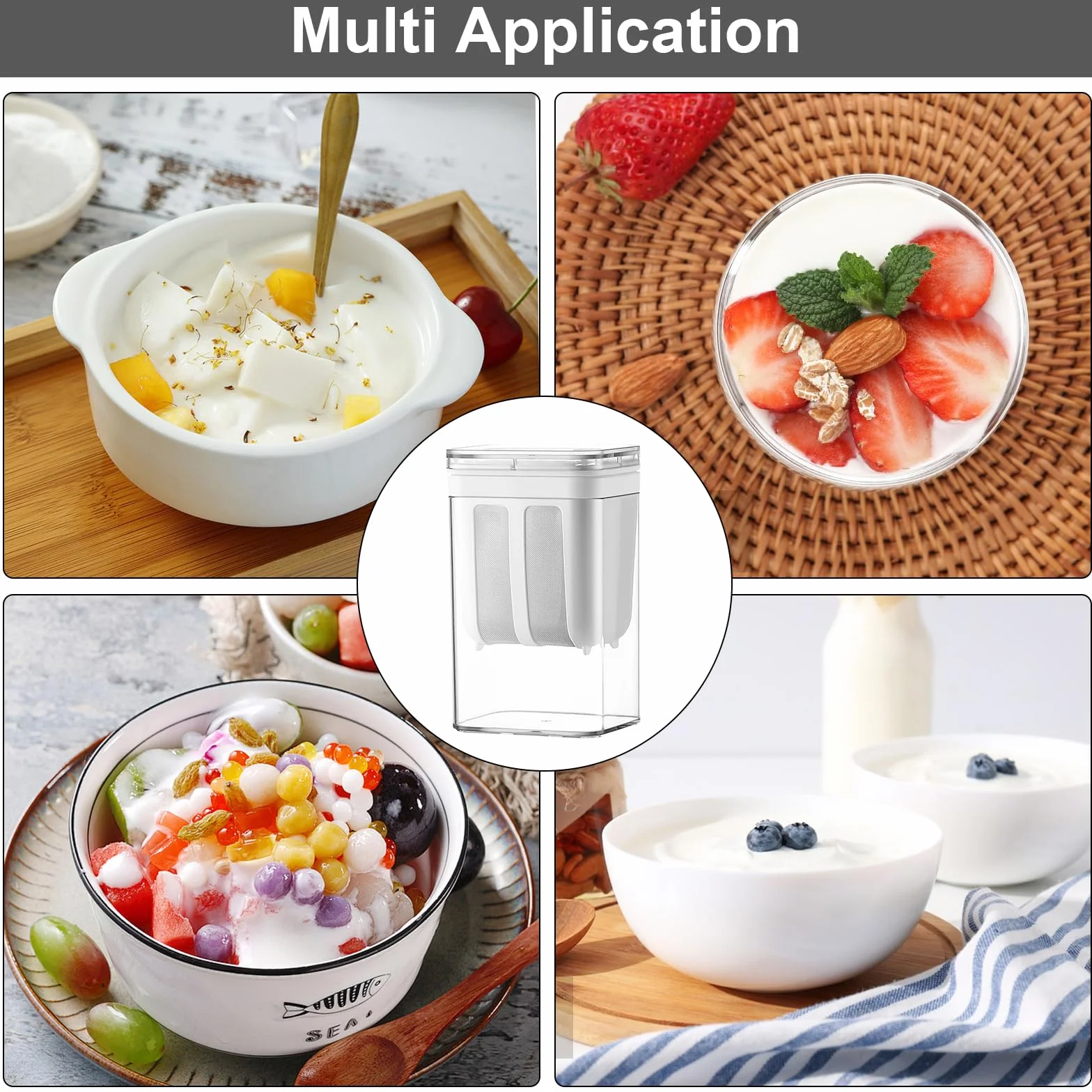 Estrattore di yogurt greco da 1100 ml con filtro a rete in acciaio inox e coperchio per yogurt, yogurt, yogurt, yogurt, yogurt, per filtrare succo, latte e formaggio, lavabile