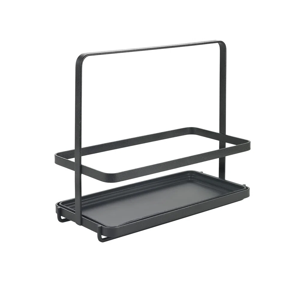 Metaltex Porta olio aceto spezie Tokyo Lava. Accessorio organizer da cucina antiruggine antigraffio antiurto. Organizzatore cucina made in Italy. Mensola da appoggio. Scaffale porta spezie 23x11x20cm