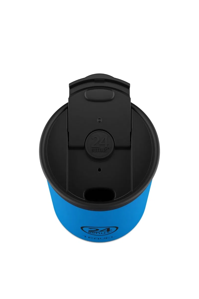 24BOTTLES Travel Tumbler - Tazza Termica da Viaggio, Caffe, Te, Bevande Acciaio Inox, 350 ml, Termos Caffè 100% Ermetico, 6hHot/24hCold, Borraccia Termica Mug, Design Italiano, Pacific Beach