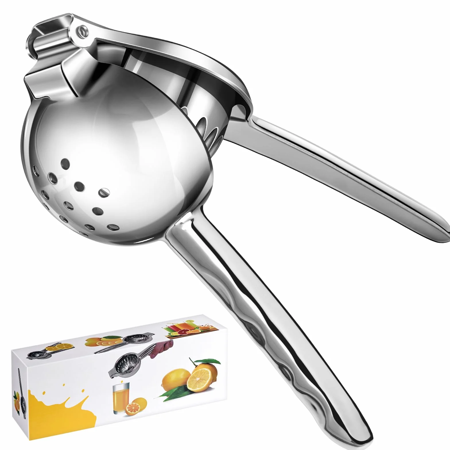 Spremi Limone, Sopito Spremiagrumi Manuale Acciaio Inox Robusto e Anti-Caustico Spremiagrumi Manuale per Cucina, Bar e Ristorante, 7cm di Diametro