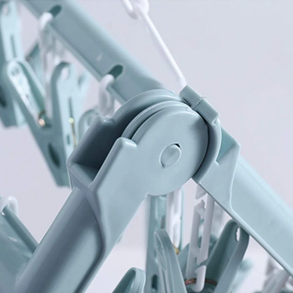 Appendiabiti da appendere con 32 clip e gancio pieghevole