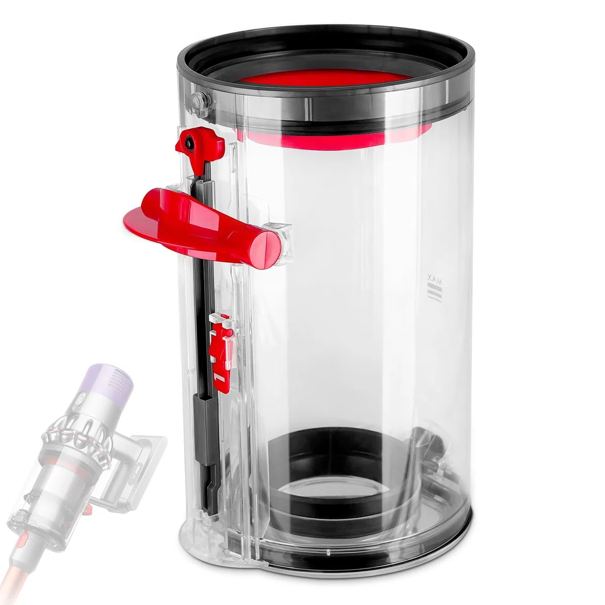 Accessori per il Coperchio Inferiore del Cestino per Dyson V10 SV12 SV13 SV27, Contenitore per la Polvere Trasparente e di Alta Qualità per Ricambi per Dyson V10 Absolute