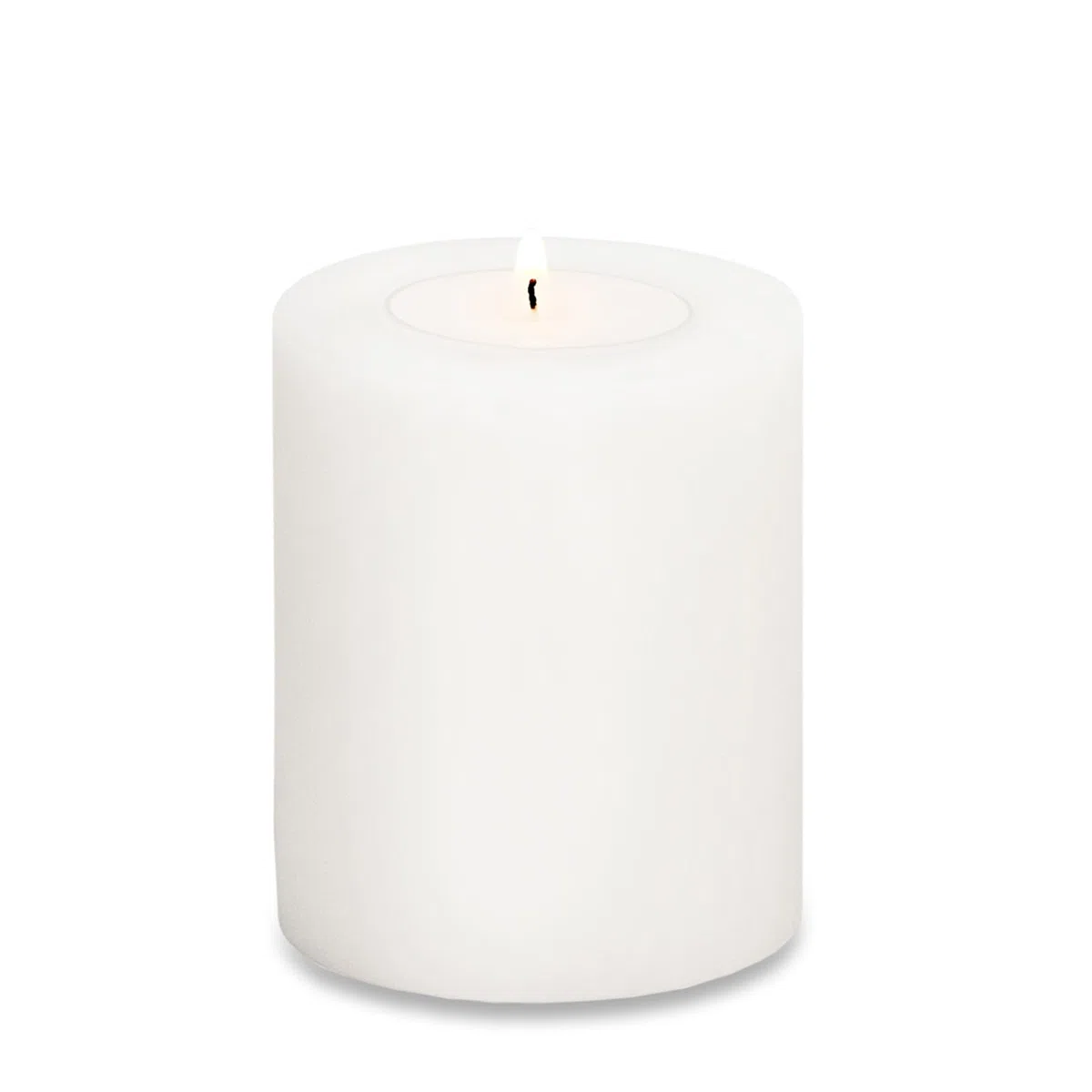 EDZARD Candela permanente Cornelius (altezza 9 cm, diametro 8 cm) bianco, utilizzabile su entrambi i lati per candeline standard e candeline più alte con involucro in plastica