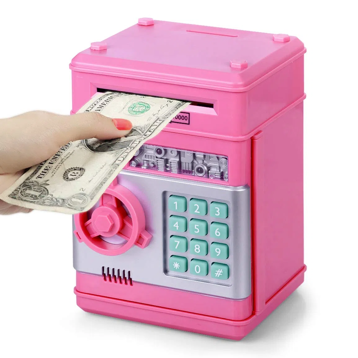 Highttoy Salvadanaio Elettronico ATM Cassaforte con Codice Salvadanaio Bambini