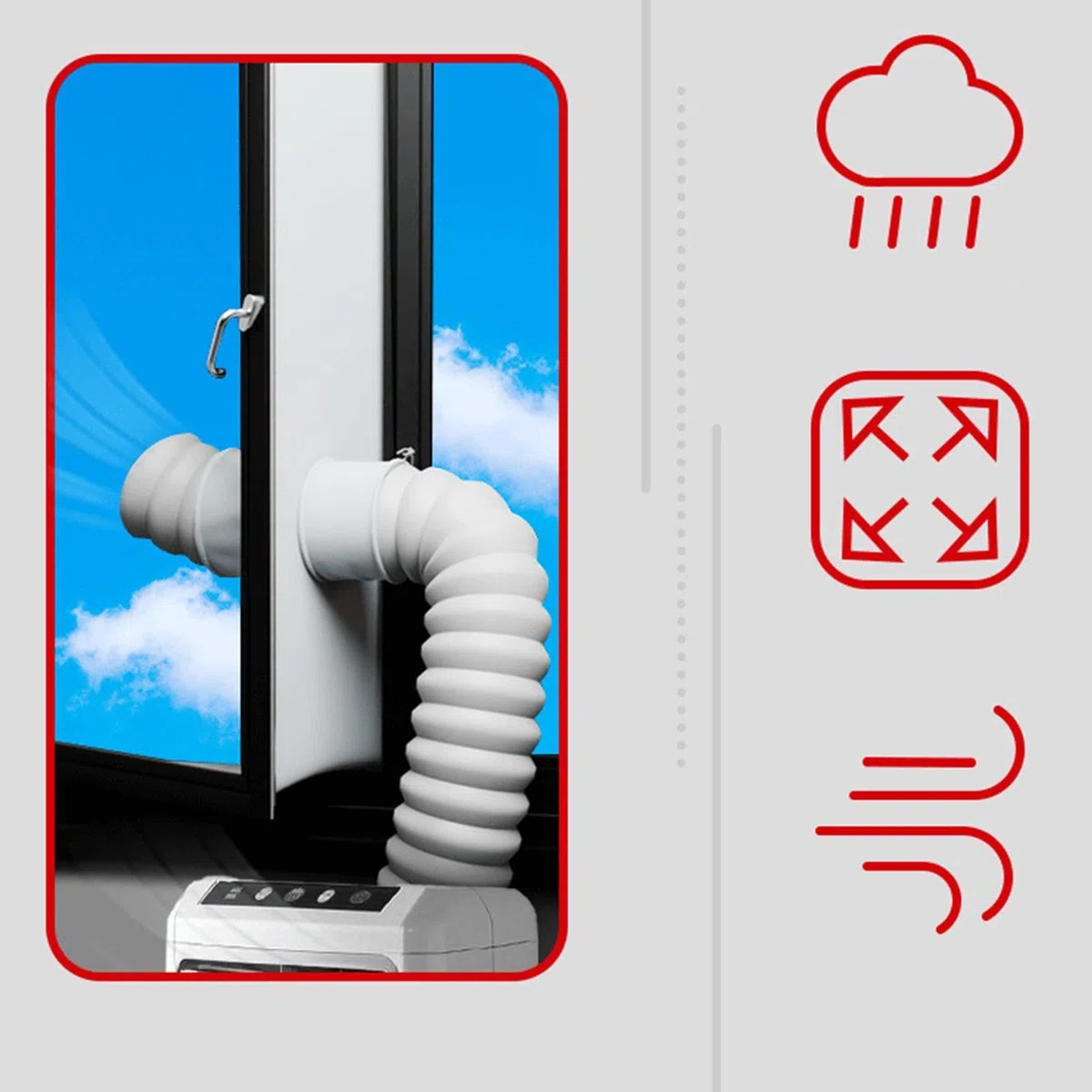 Kit Guarnizione Finestra per Condizionatore Portatile - 400CM Guarnizione Finestra AC Resistente al Calore per Climatizzatore Mobile e Asciugatrice | Guardìa Blocco Sfiato HVAC Universale