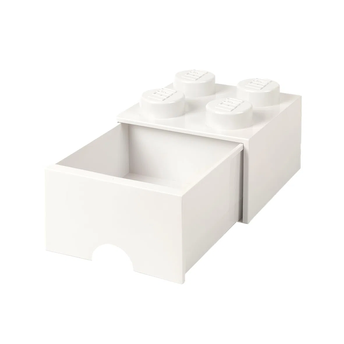 Cassettiera Mattoncino Lego 4 Bottoni, 1 Cassetto, Cassa Portaoggetti Impilabile, 4.7 L