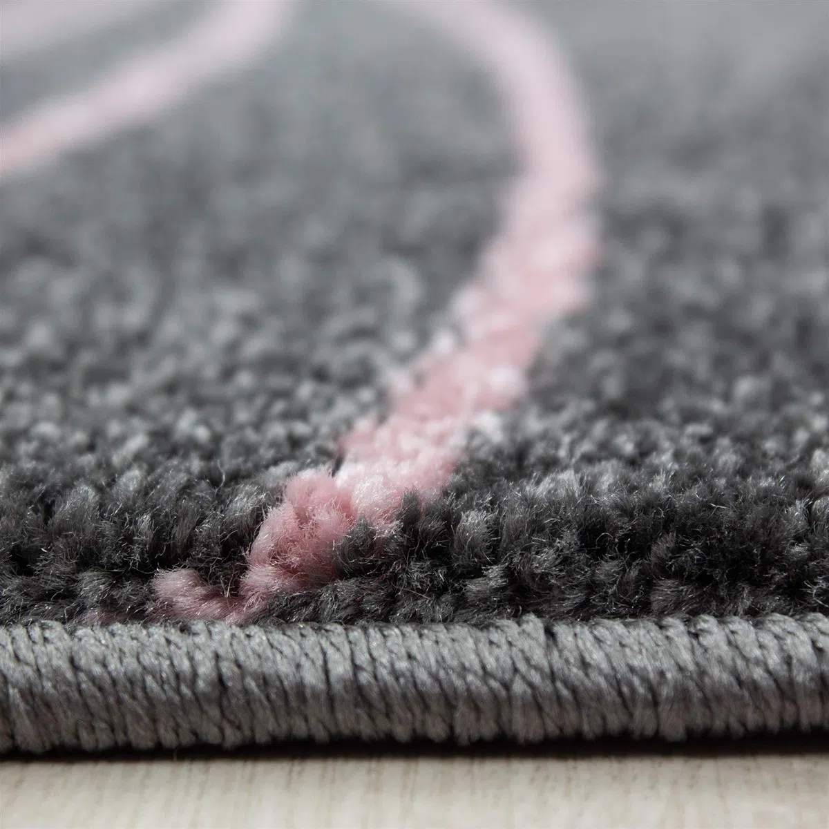 Carpetsale24 Tappeti per Bambini, Colore Rosa, Disegno a Stella, 112893, Tappeto Rettangolare, Tappeti Camera dei Bambini, 140 x 200 cm