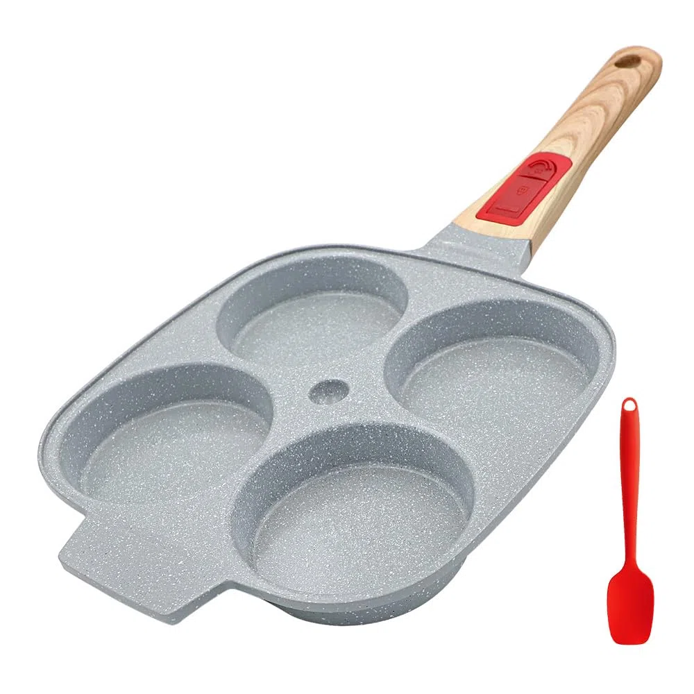 RANX INGST Padella Pancake con Rivestimento in Ceramica, Padella per Uova Fritte con Manico Rimovibile, Induzione Compatibile - Blu