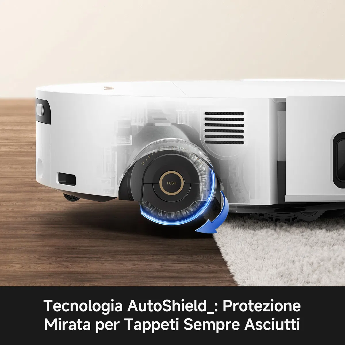 Mova S70 Ultra Roller Robot Aspirapolvere da 32.000 Pa con Lavaggio HydroForce, Navigazione CovertSense, Tecnologia AutoShield, Doppio sistema Anti-Groviglio, Comandi Vocali e Base All-in-One