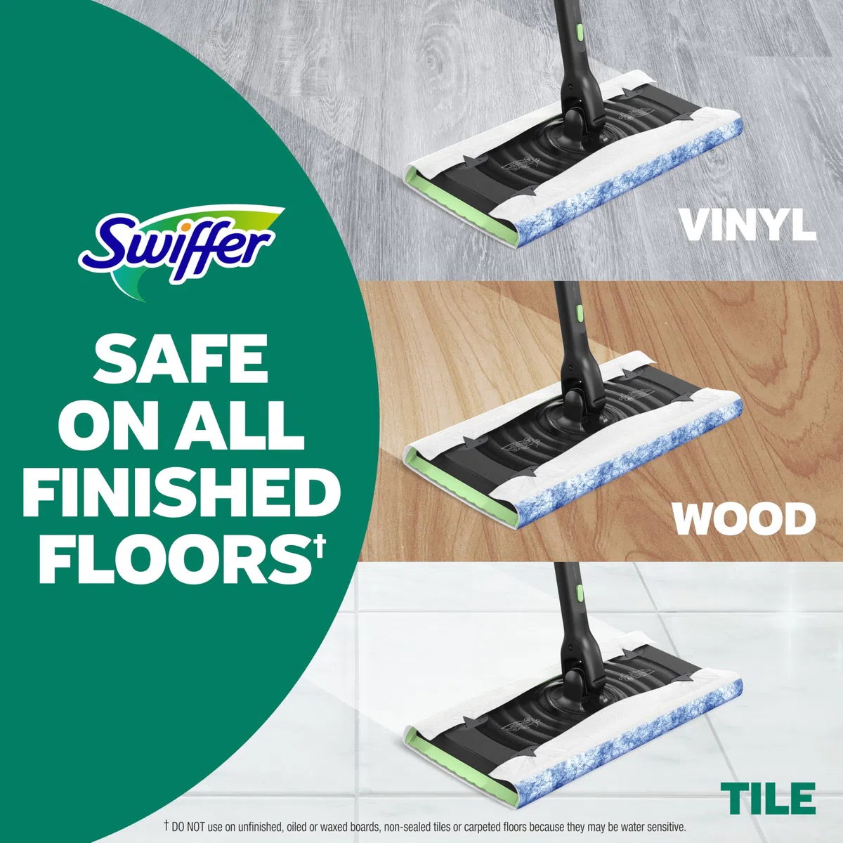 Swiffer Sweeper - Confezione da 20 panni bagnati resistenti e multisuperficie, profumazione lavanda, 20 pezzi
