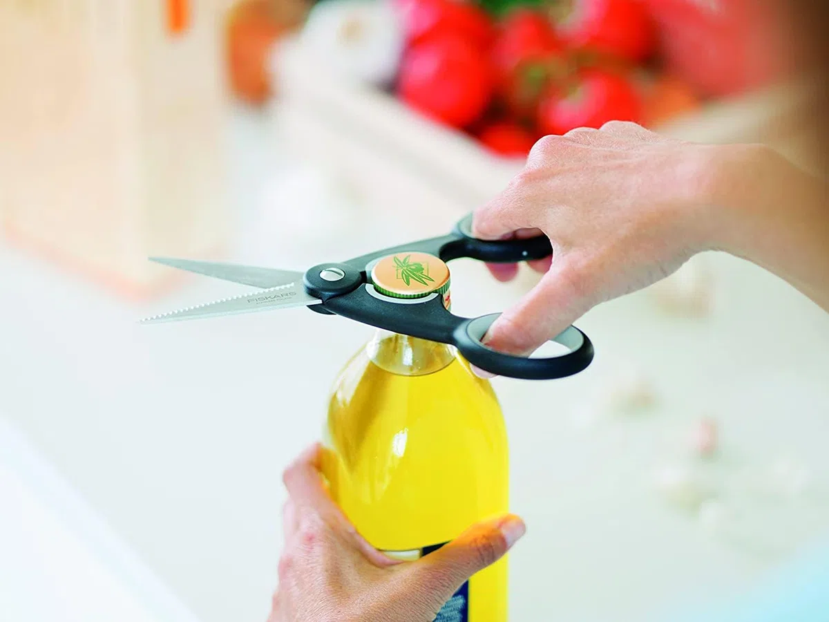 Fiskars Forbici da Cucina, Acciaio, Nero/Grigio, 1.7 x 8.8 x 21.5 cm, 1003034