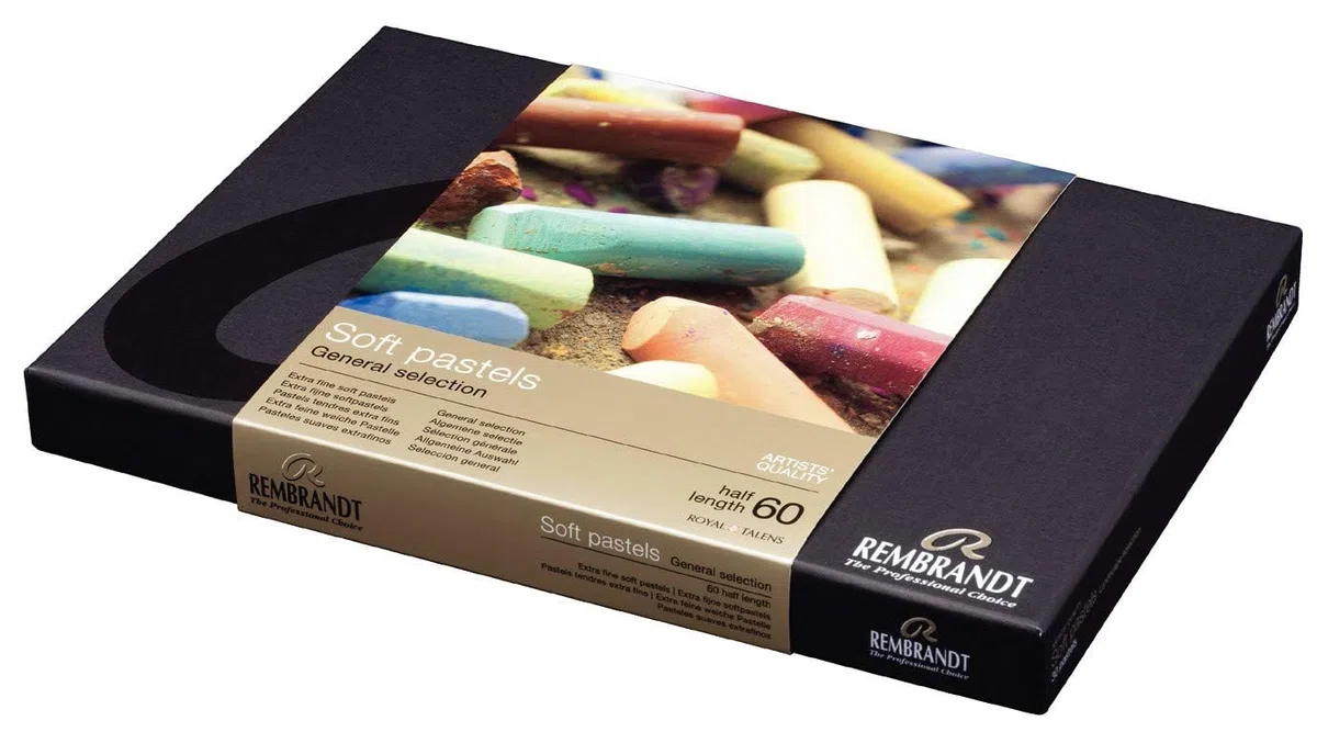 Rembrandt Set professionale di pastelli morbidi Selezione generale di colori Deluxe | 60 pastelli medi