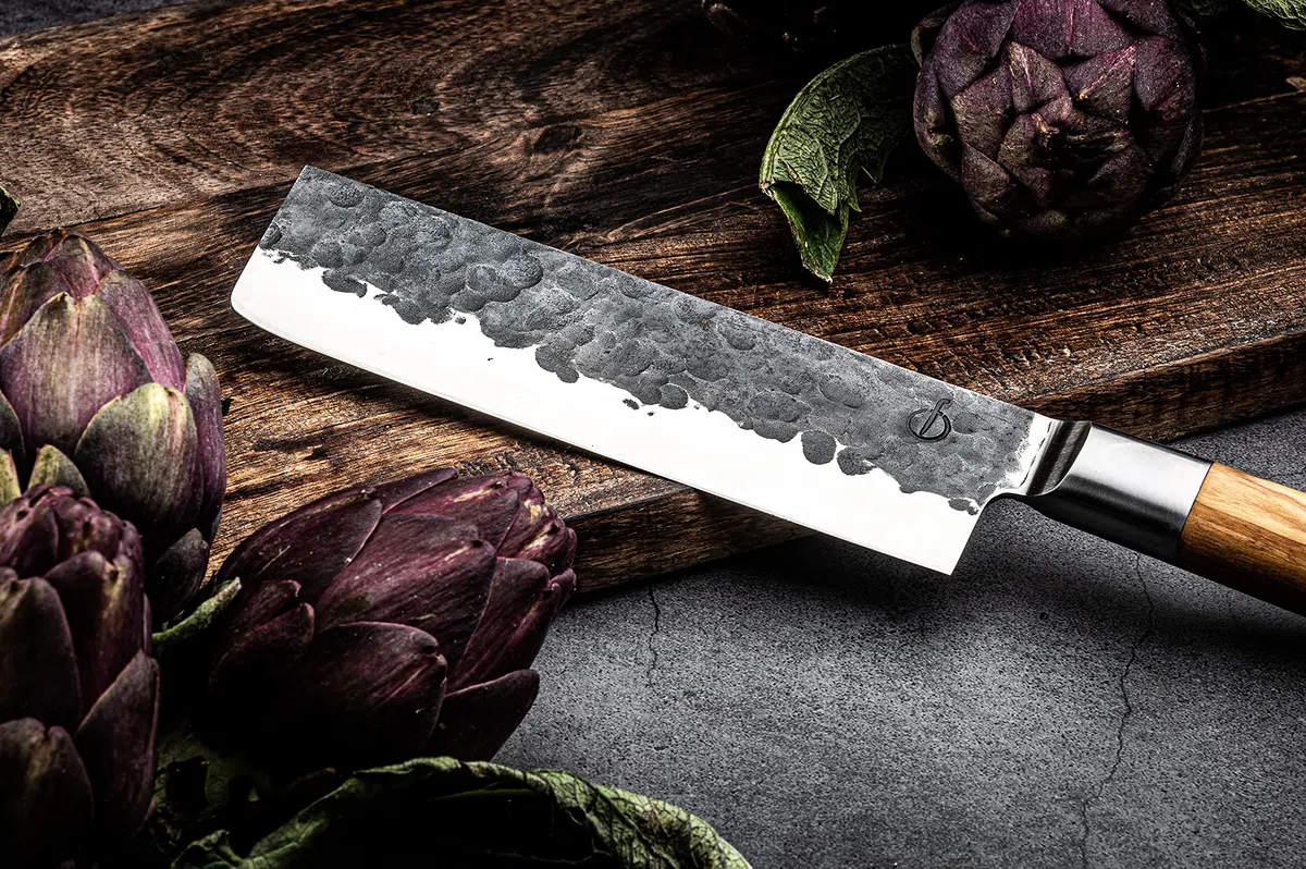 Forged mannaia Olive 17cm, fatti a mano, in scatola di legno