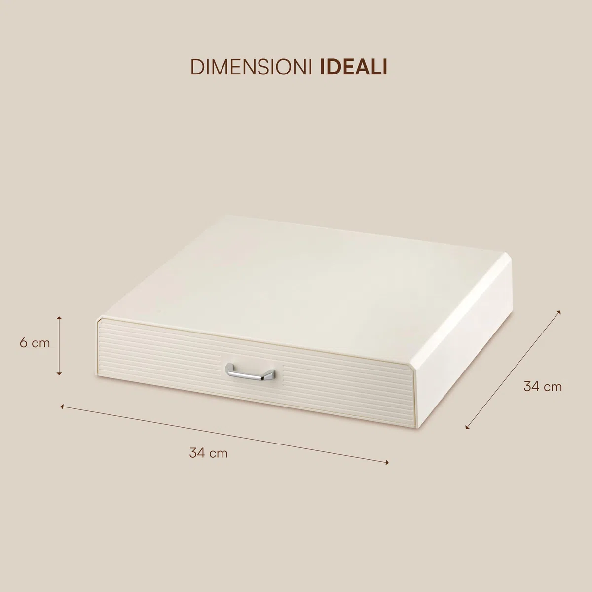Baroni Home Cassetto porta cialde caffè, Organizer Porta Capsule Universale, capacità 30 capsule, Design Compatto in Plastica Resistente, 1 Cassetto, 34X6X34 cm, Bianco
