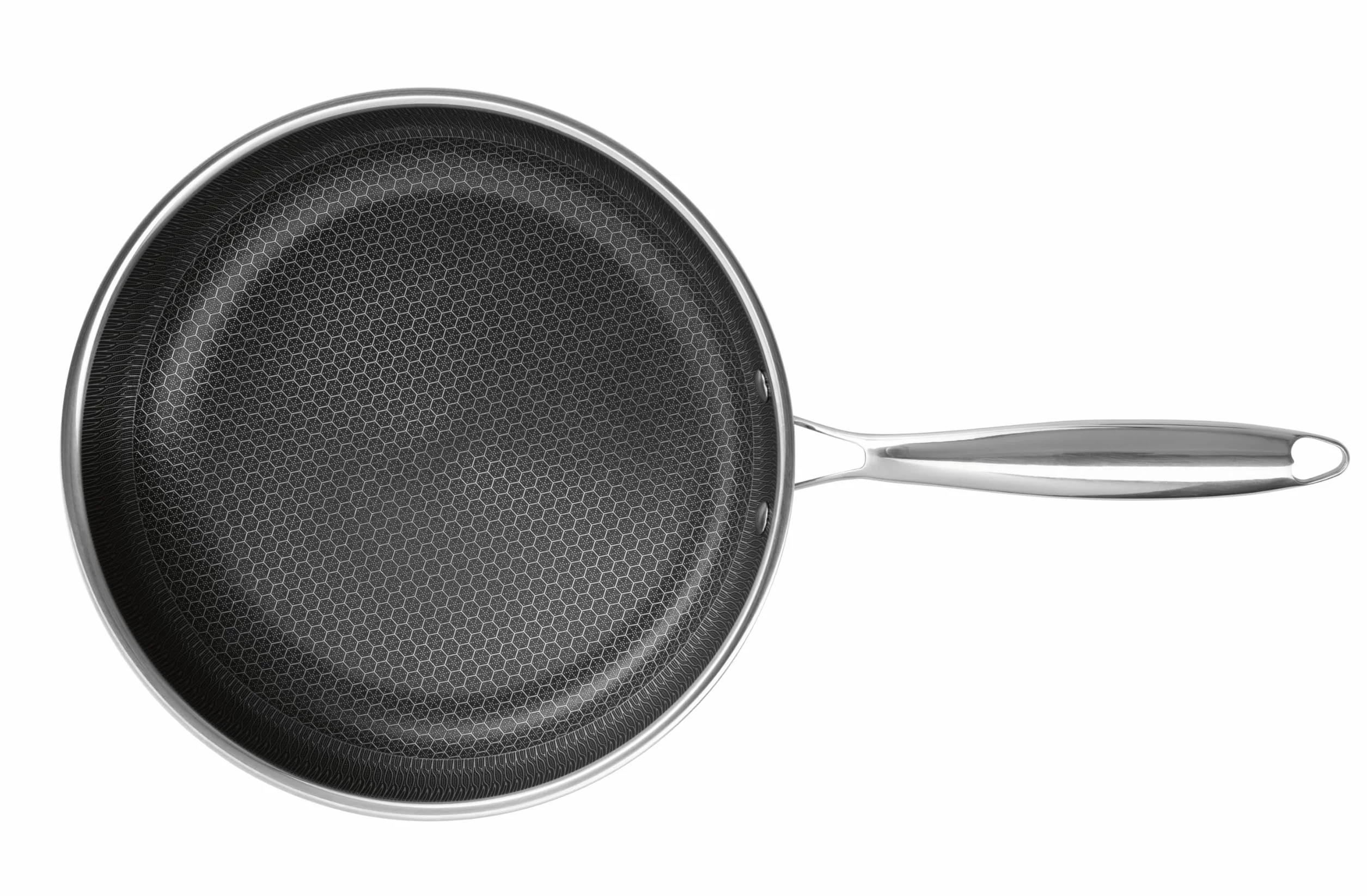 Kochwerk Rachs, padella con struttura a nido d'ape, diametro 24, padella in acciaio inox con rivestimento antiaderente e bordo alto, adatta per tutti i piani cottura, antigraffio e resistente al forno
