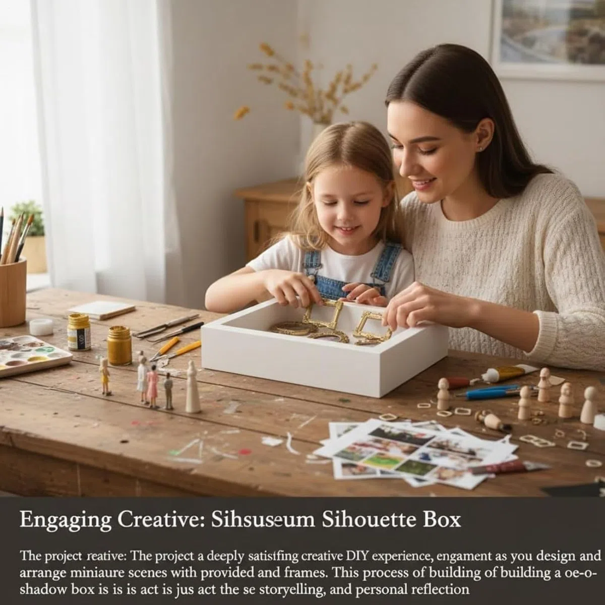 DIY Mini Museum Silhouette Box - Shadow Box Frame Kit Con 11 Cornici Dorate & 8 Figurine | Per San Elegante, Anniversari E Matrimoni | Vetrina Illuminata Per Ricordi Familiari