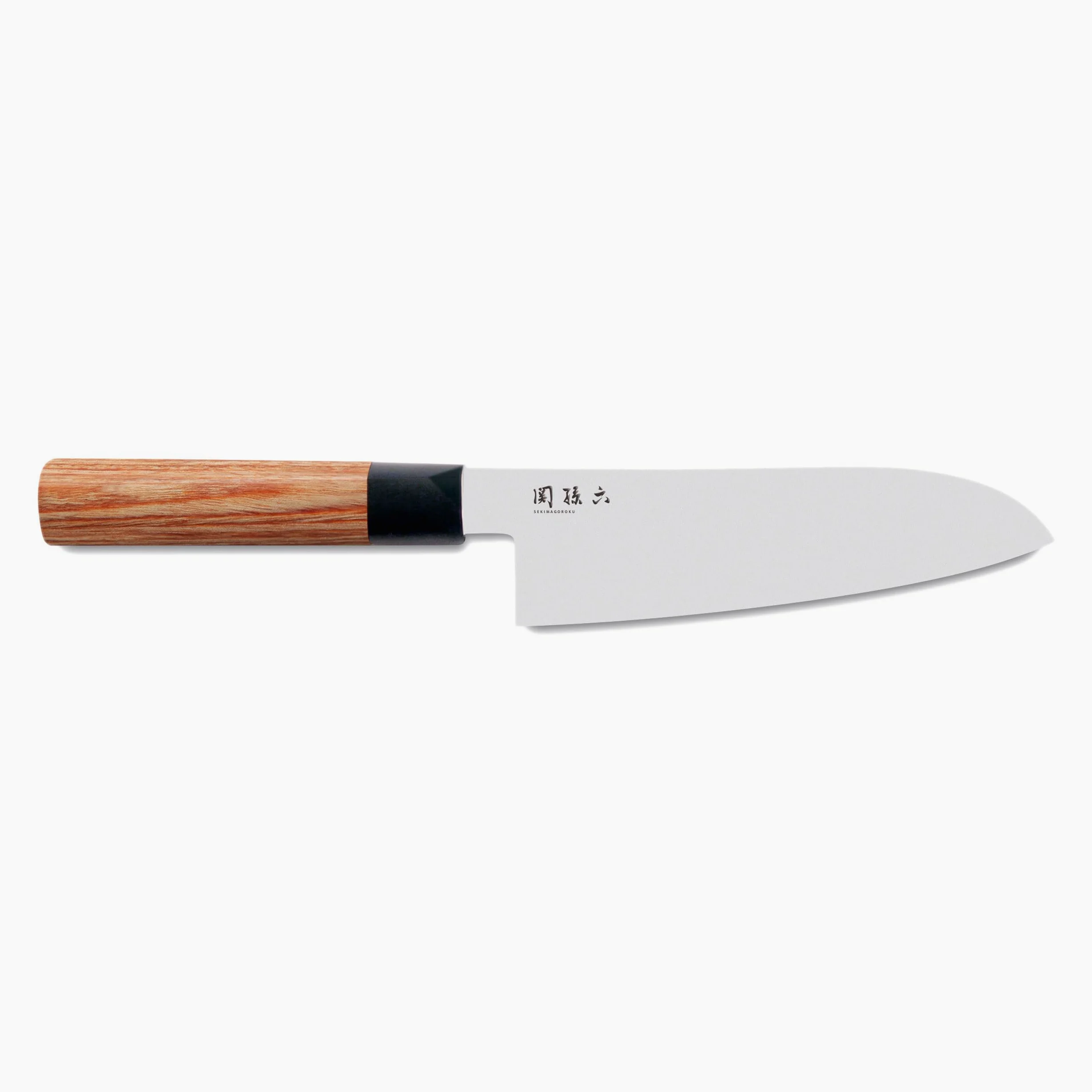 KAI Seki Magoroku Redwood Santoku Coltello 17,0 cm lunghezza lama - acciaio inossidabile 1K6 con 57 (±1) HRC - lama lucidata a specchio - legno Pakka Red Wood - fatto a mano in Giappone