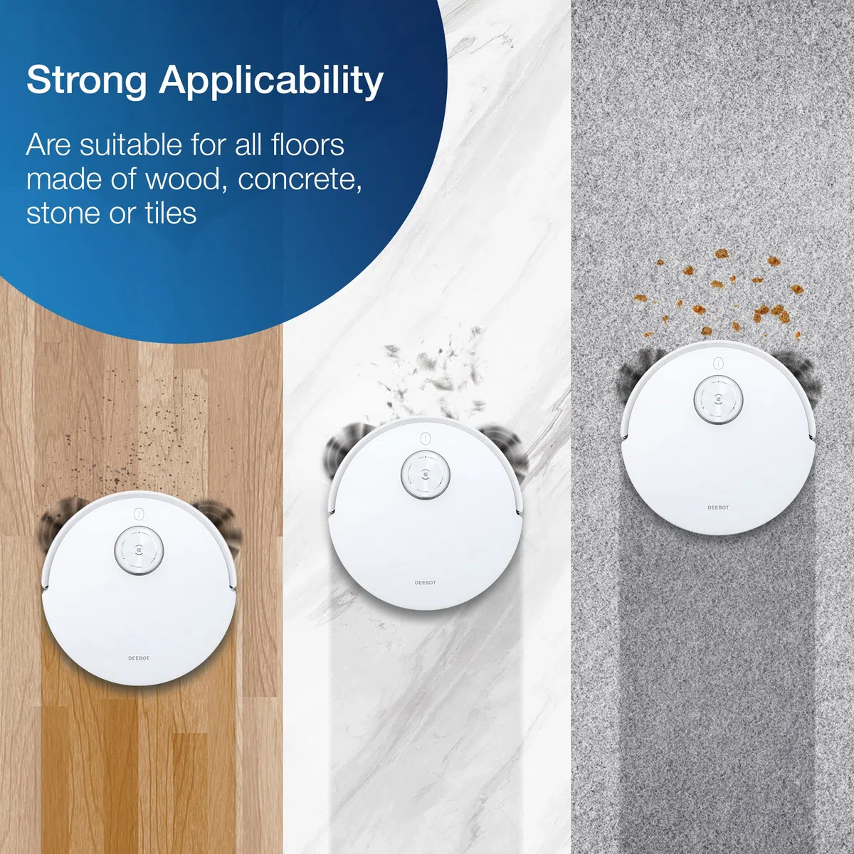 ECOVACS - Panni in Microfibra USA e Getta per aspirapolvere Serie N8 T8 T9, Confezione da 25