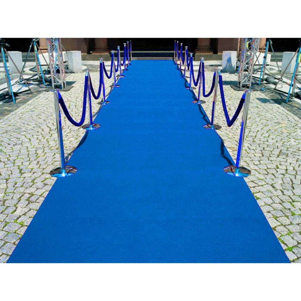 emmevi Tappeto Moquette Blu Antiscivolo Passatoia Chiesa Scale Corridoio Negozio Marciapiede 200x5000 Cm