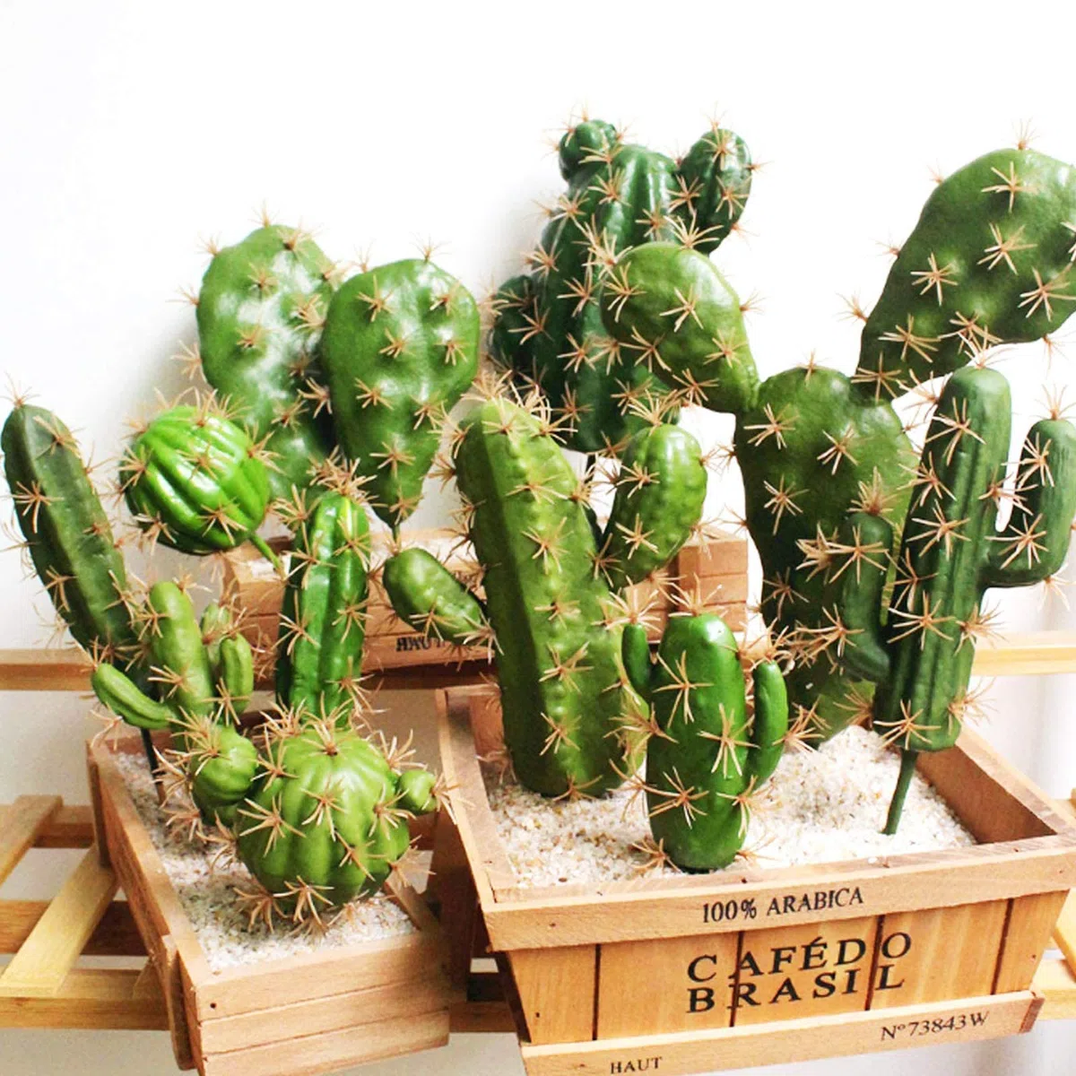 Cayway 10 Pz Succulente Piante Artificiali, Cactus di Artificiali Piante Grasse Finte Decorative Uncotted Faux Flower Succulente per Parete DIY Home Decor