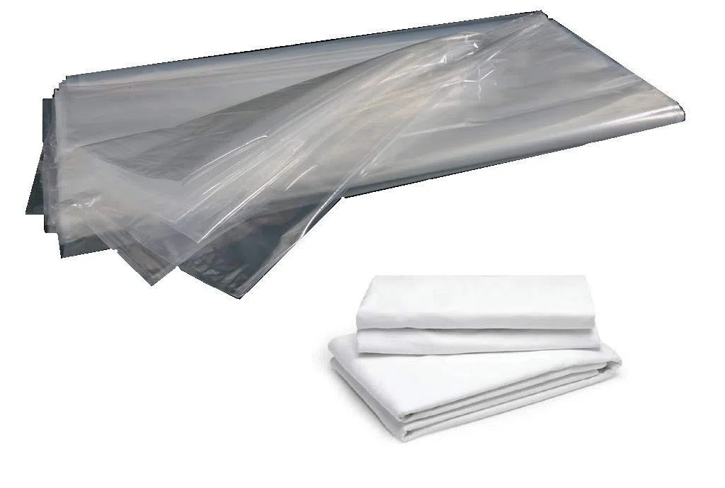 BUSTE BIANCHERIA LENZUOLA COPERTE TOVAGLIE E CORREDO 65X45Cm PER LAVANDERIE 100 PEZZI