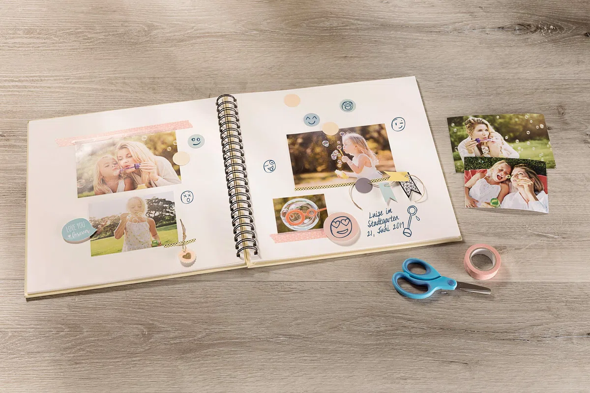 walther design album fotografico blu scuro 26 x 26 cm lino, 6SL2626C20M