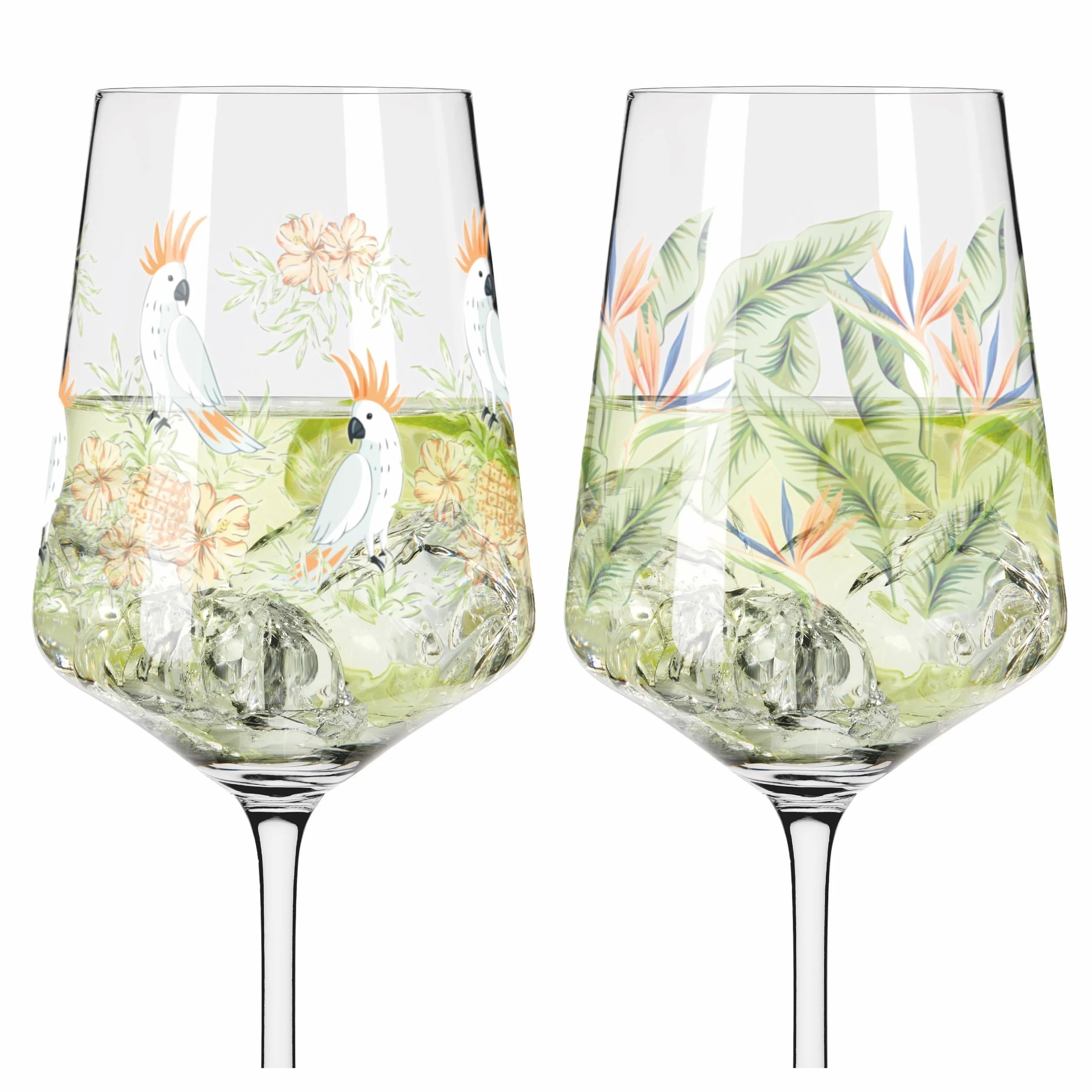RITZENHOFF 6211001 - Set di 2 bicchieri aperitivi da 500 ml, motivo: rugiada estiva, stile floreale, multicolore