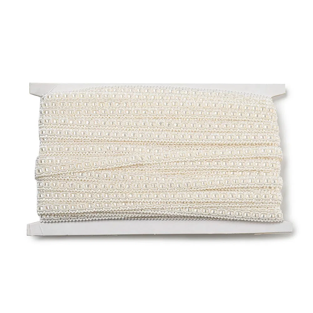 18M 9.5mm Beige Treccia Nastro Tessuto Treccia Avorio Base Gimp Poliestere Tappezzeria Bordatura Nastro per Cucito Realizzazione Artigianato Confezionamento Regalo Fai Da Te Decorazione Nata