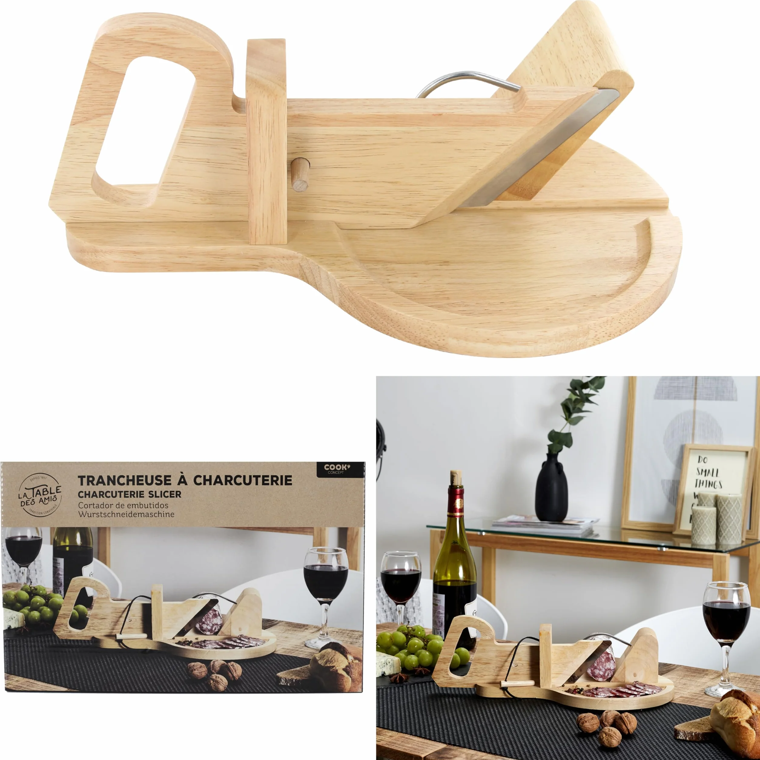 Cook Concept CMKD3213 Cutter, Stainless Steel, Marrone, 30,50 x 19,30 x 12,40 cm