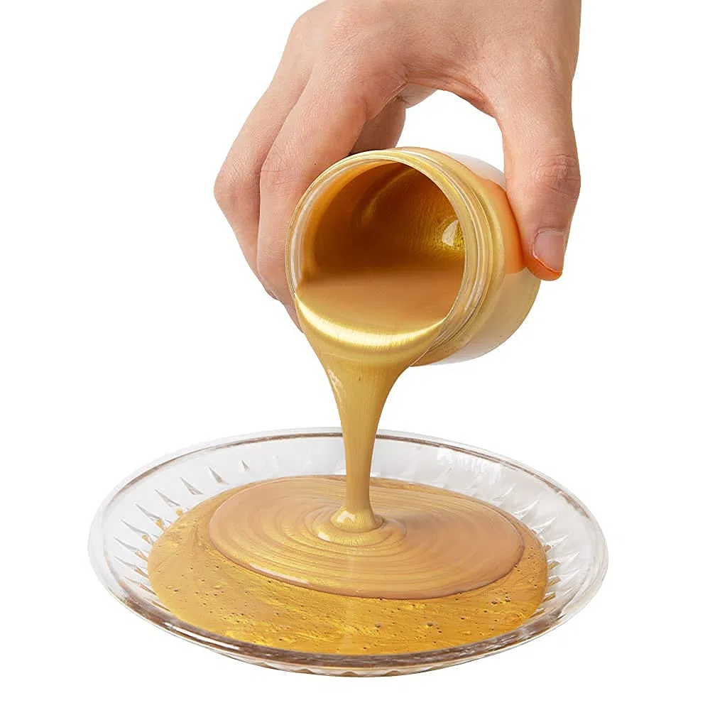 VGSEBA Vernice acrilica metallizzata, 2 pezzi da 100 ml oro e argento, vernice a foglia d'oro per la pittura artistica, ideale per tela, legno, tessuto, pietra, vetro (200 ml)