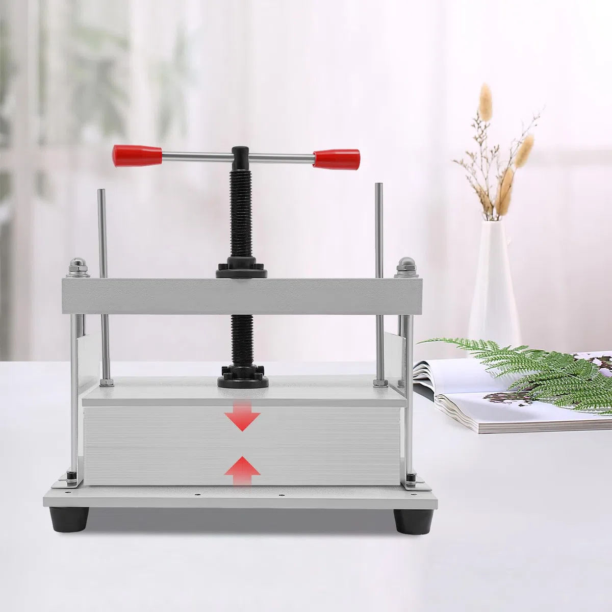 Pressa manuale per carta, formato A4 Heavy Press Bookbinder per carta A4 con barra di equilibrio, per fatture, ricevute, libri
