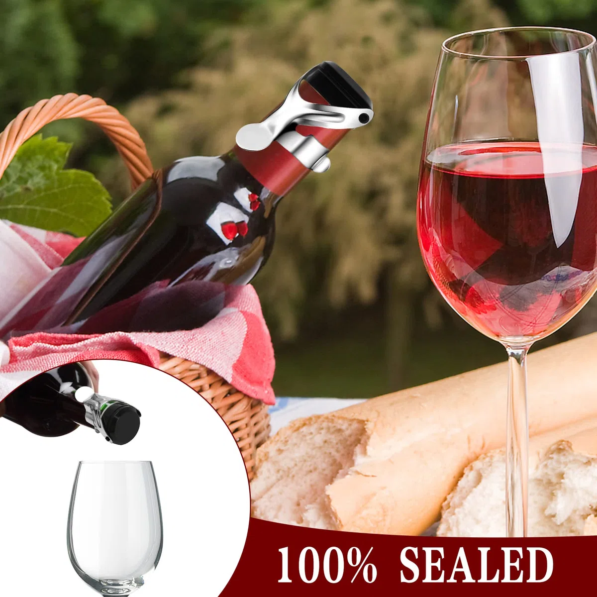 6 Tappi per Bottiglie Vino Spumante, Tappi Bottiglie Vino Tappo Per Spumante Tappo Per Vino In Acciaio Inox Buona Tenuta Mantieni Il Vino Fresco Tappo Champagne Per Sigillare Vino Spumante Champagne