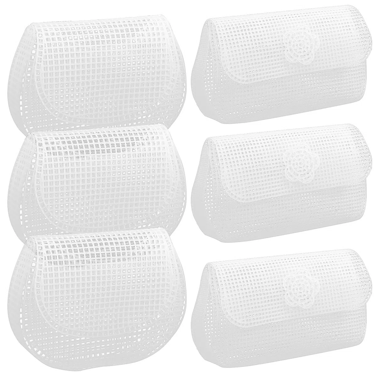 SHINEOFI 6 Fogli di Tela di Tela A Rete di Plastica Fogli di Tela per Borsa all'Uncinetto per Realizzare Borse all'Uncinetto Progetti di Lavorazione di Filati Acrilici con Borsetta Fai da
