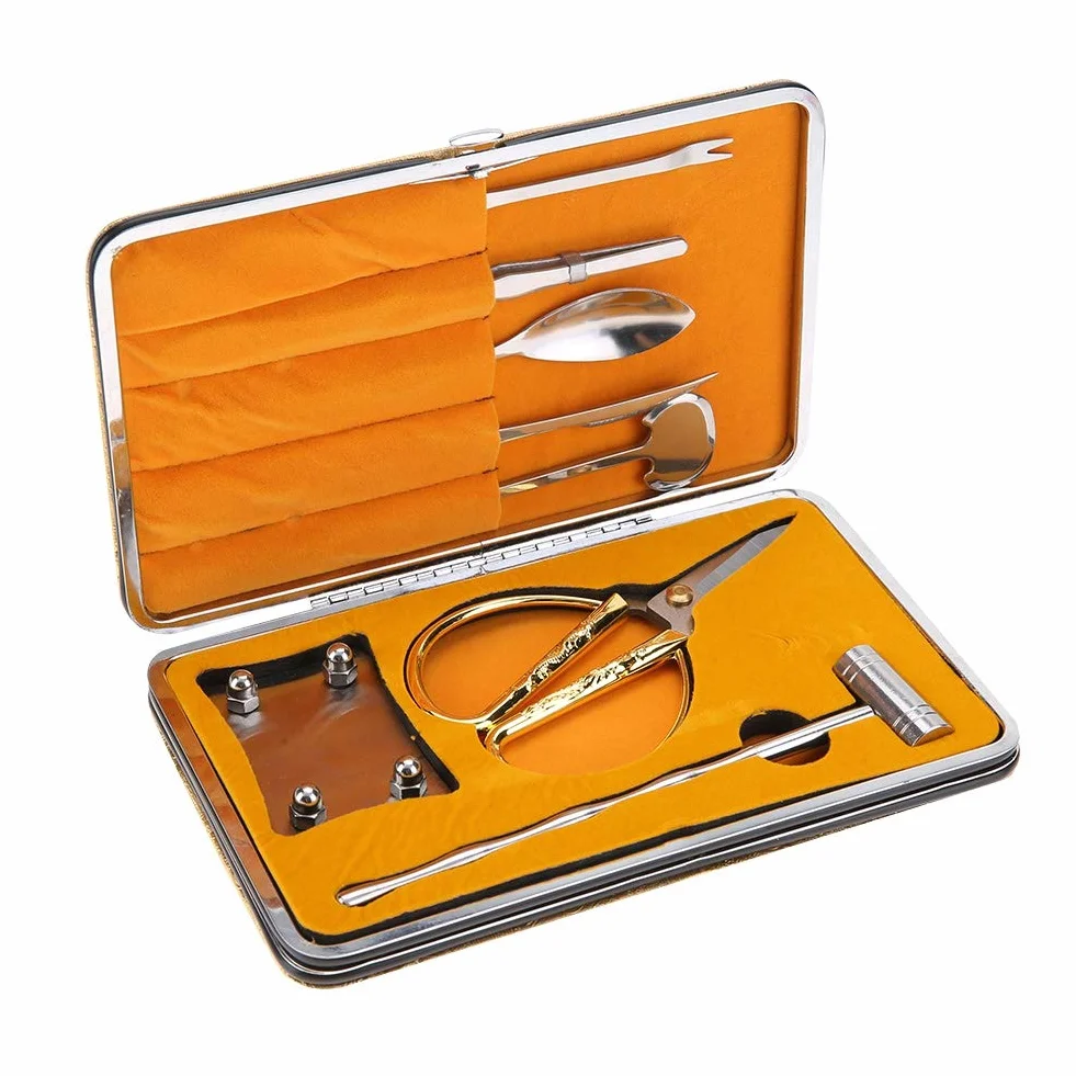 HEEPDD 8pcs Kit di Strumenti di Frutti di Mare, Aragosta Granchio Cracker Dado Cracker forchette Set Apri in Acciaio Inox crostacei Aragosta Gamba Sheller Coltello Accessori da Cucina