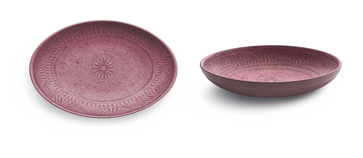 Touc-Mel Risottiera ovale Mono Magenta cm 33x22.5x6.5