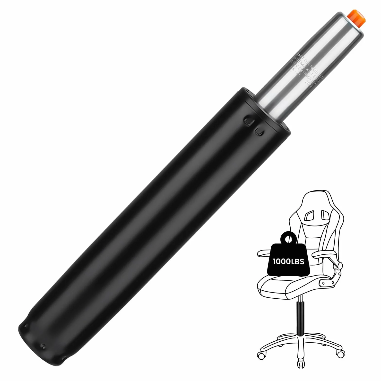 Pistone Sedia Ufficio, Class 4 a Gas di Ricambio 1000 LBS(450kg), Lunghezza 300mm-450mm, di Sollevamento Regolabile per Sedie Girevoli Gaming Ufficio, Nero