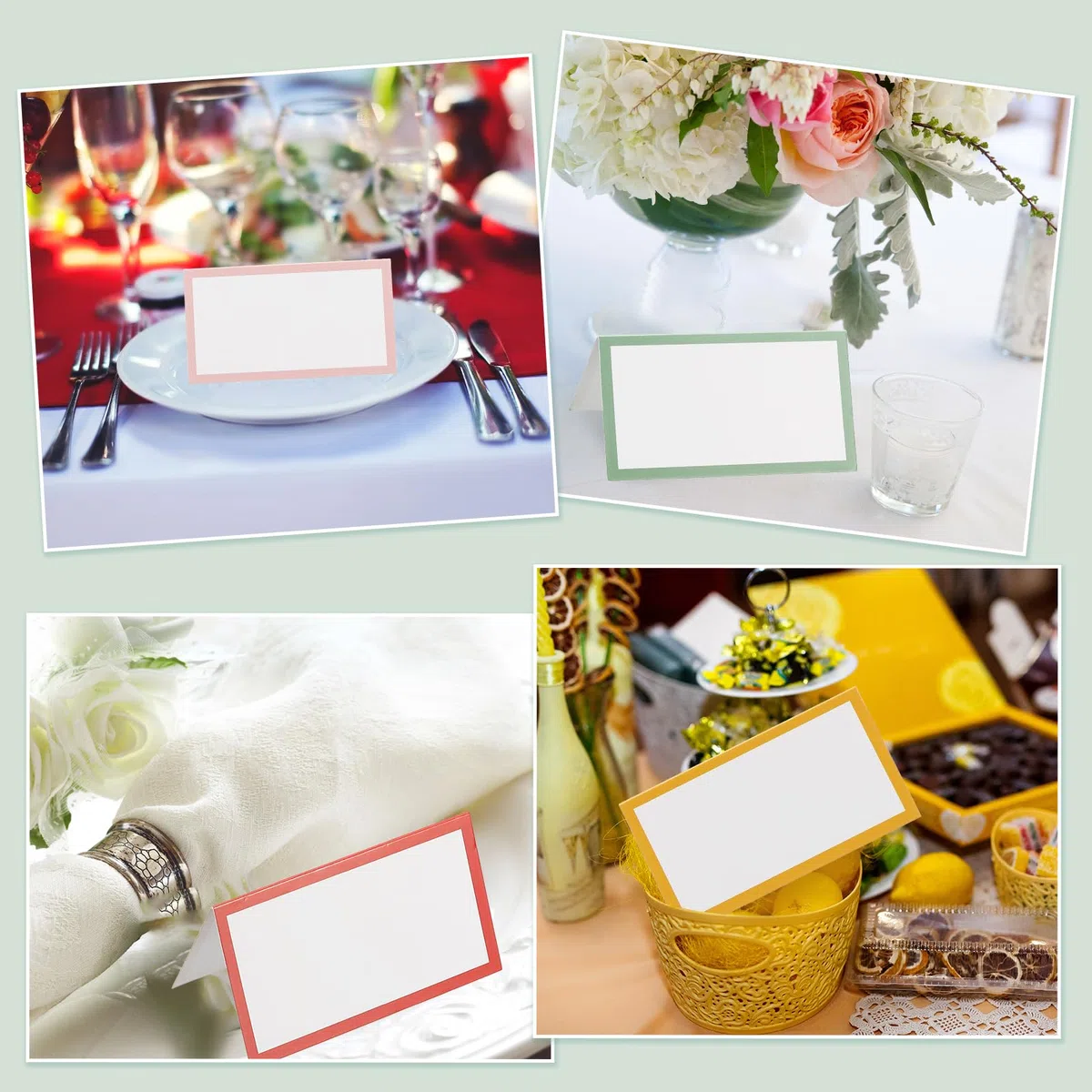 PATIKIL 100Pz Segnaposto da Tavolo, 8.9x10.2cm Cartellini Segnaposto Comunione Matrimonio Vuoti Eleganti per Nome per Allestimento Tavola Ricevimento di Nozze Buffet, Blu Scuro