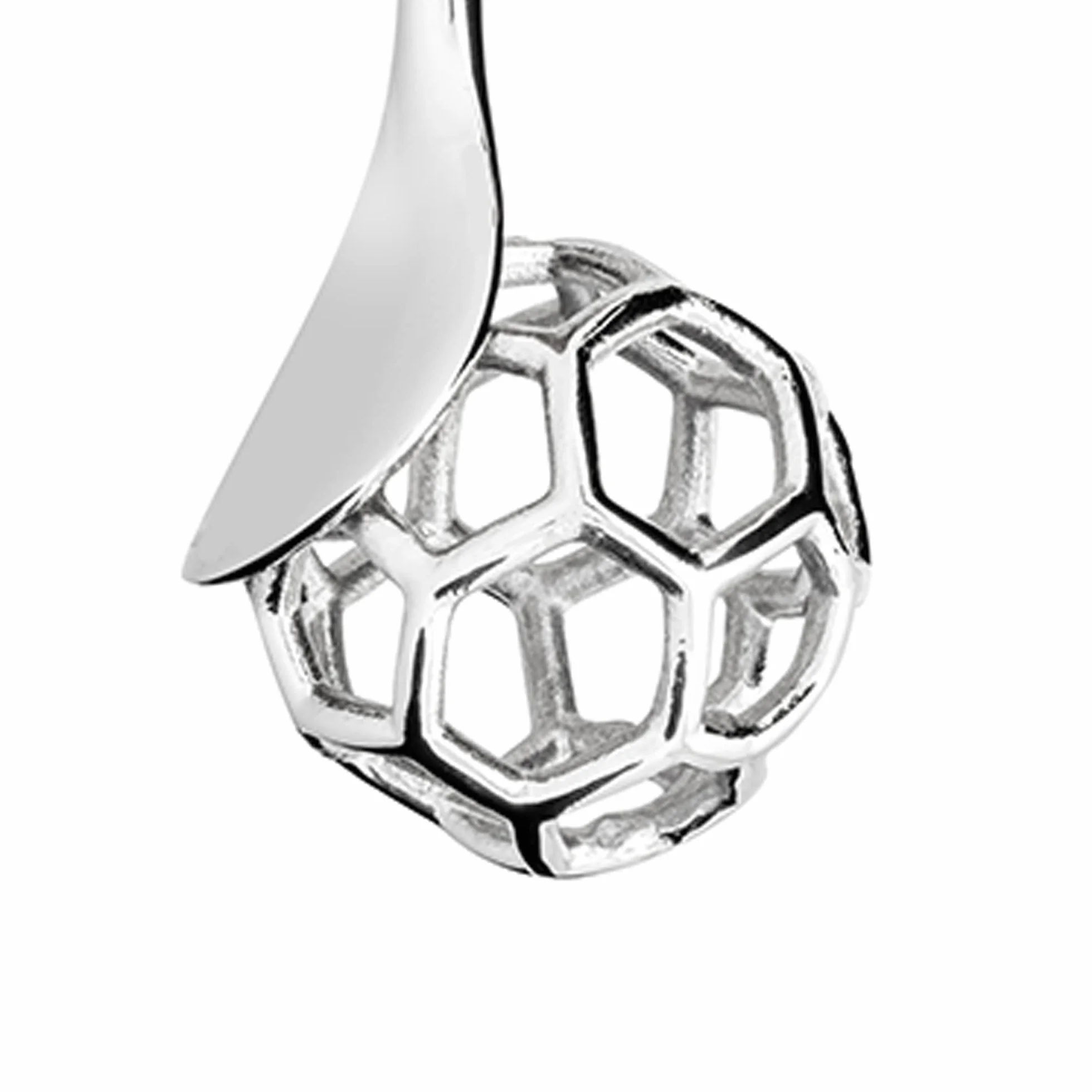 Alessi Acacia Miele in Acciaio Inox 18/10 lucidato a Specchio, Argento