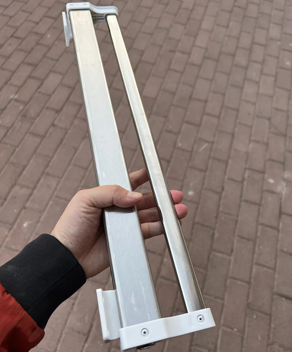 Asta appendiabiti estensibile con 2 binari di scorrimento, asta estraibile per armadio regolabile da 30 a 80 cm, asta appendiabiti, portante 25kg (Size : 800mm)