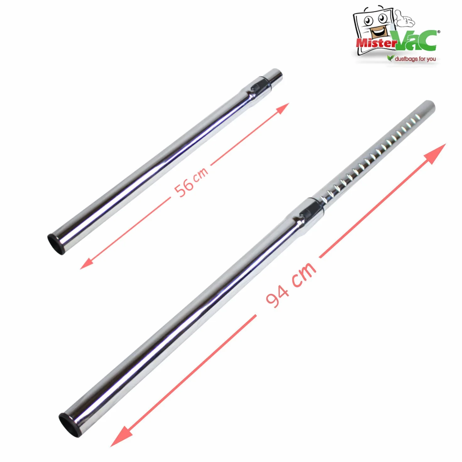 MisterVac | compatibile con tubo aspirapolvere telescopico Tubo di ricambio Tubo di ricambio Rowenta RO4826EA Compact Power XXL Cyclonic