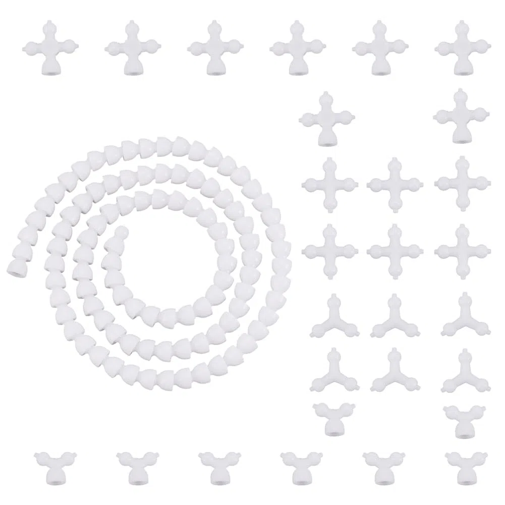 UNICRAFTALE 9 set Di Armatura Bambola Armatura Scheletro Mobile di 1 metri di Lungo 12mm con Connettori Petto 4Y e 4X Cornice Figura di Plastica per la Fabbricazione di Bambole