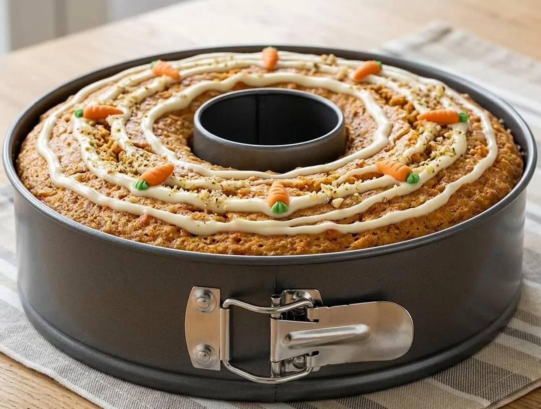 GF Cake - Tortiera 26 cm Apribile con Cerniera - Stampo Tortiera Apribile 2 Fondi - Teglia per Dolci Rotonda da Forno con Rivestimento Antiaderente - Stampo per Torte