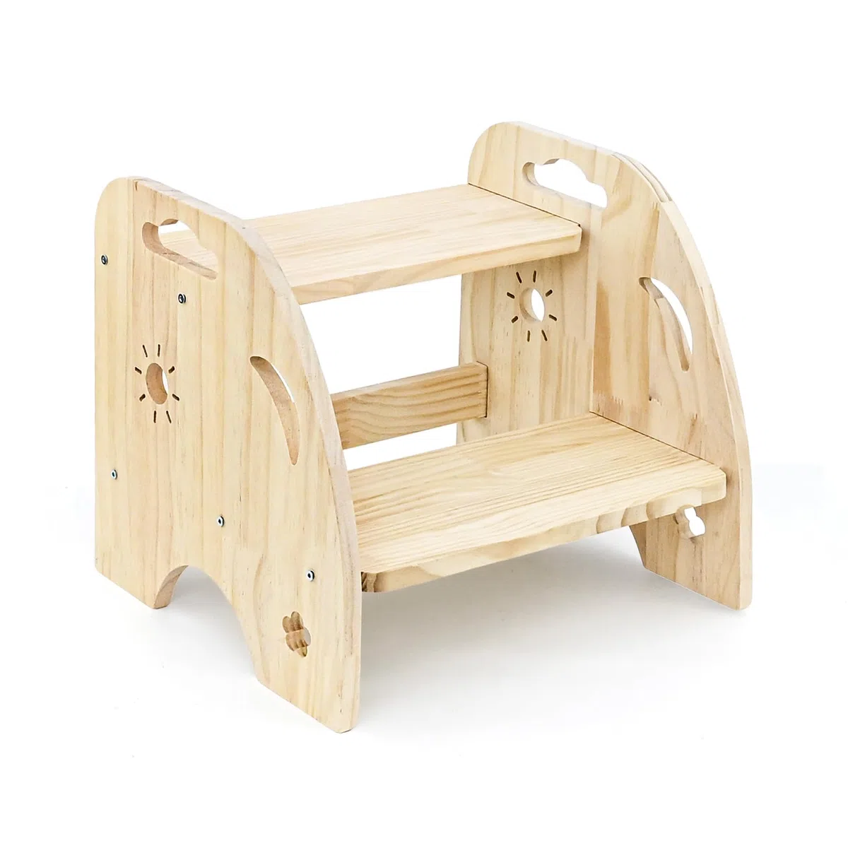 Sgabello Per Bambini, Sgabello Per Bambini Con Manico, Regolabile In Altezza A 2 Livelli, Portata 150kg, Per Bagno, Lavandino, Cucina, Cameretta Dei Bambini, Per Adulti E Bambini